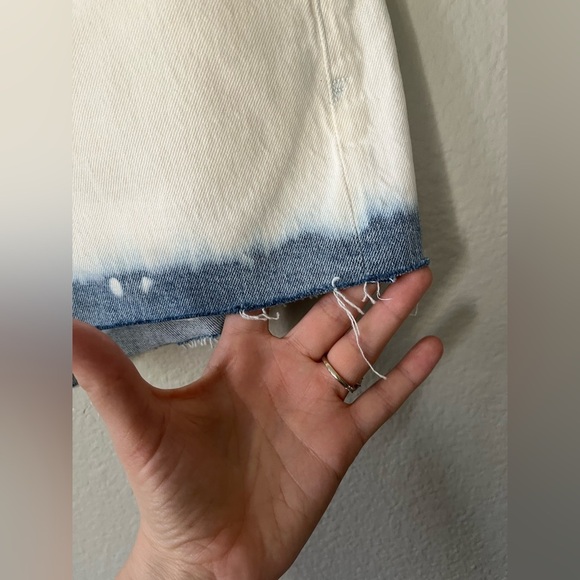 FRAME Two Tone White & Blue Le Bridgette High Waisted Short Women’s Size 25 NWT - Picture 6 of 16